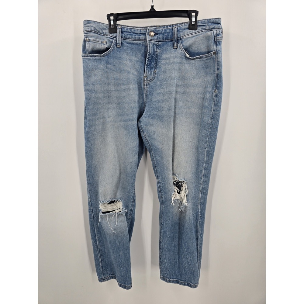a.n.a Boyfriend Mid-rise Jeans Women 14 Denim Rips